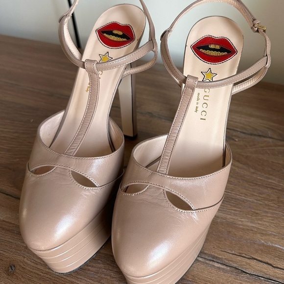Gucci leather platform pumps - size 8 1/2 - Picture 11 of 11